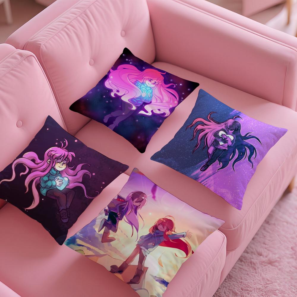 CCeleste Game Funny Pillow Case Silky Short Plush With Invisible Zipper Dustproof Sofa Cushion Cover For Home Decor