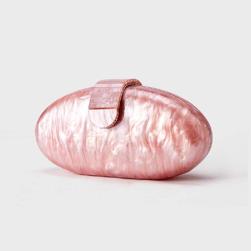 Clutch Bag Oval Evening Party Wedding Shoulder New Acrylic Fashion Crossbody Shell Bags Luxury Designer Handbag Women Wallet