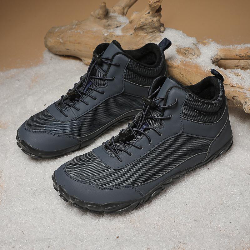 

New 2025 autumn and winter velvet waterproof snow boots warm and breathable couple high-top casual cotton shoes 36