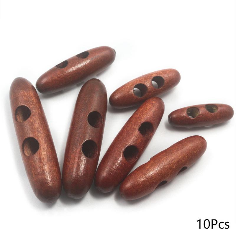 10 Stück Basteln, ovale Form, doppelte Löcher, Holzknebelknöpfe, Olivenknöpfe, Klauenschnalle, DIY-Zubehör
