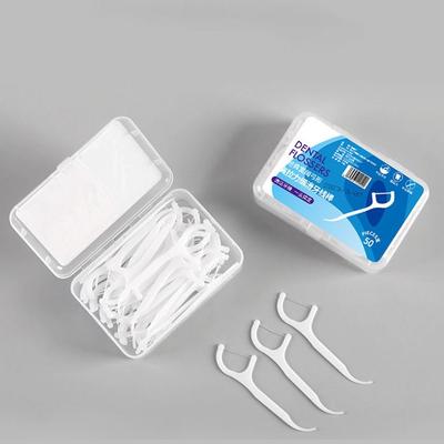 50 Stück/Box Hygiene Einweg Zahnseide Zahnseide Box Zahnreinigung Flosser Picks Mundpflege Zähne Stick Zuhause