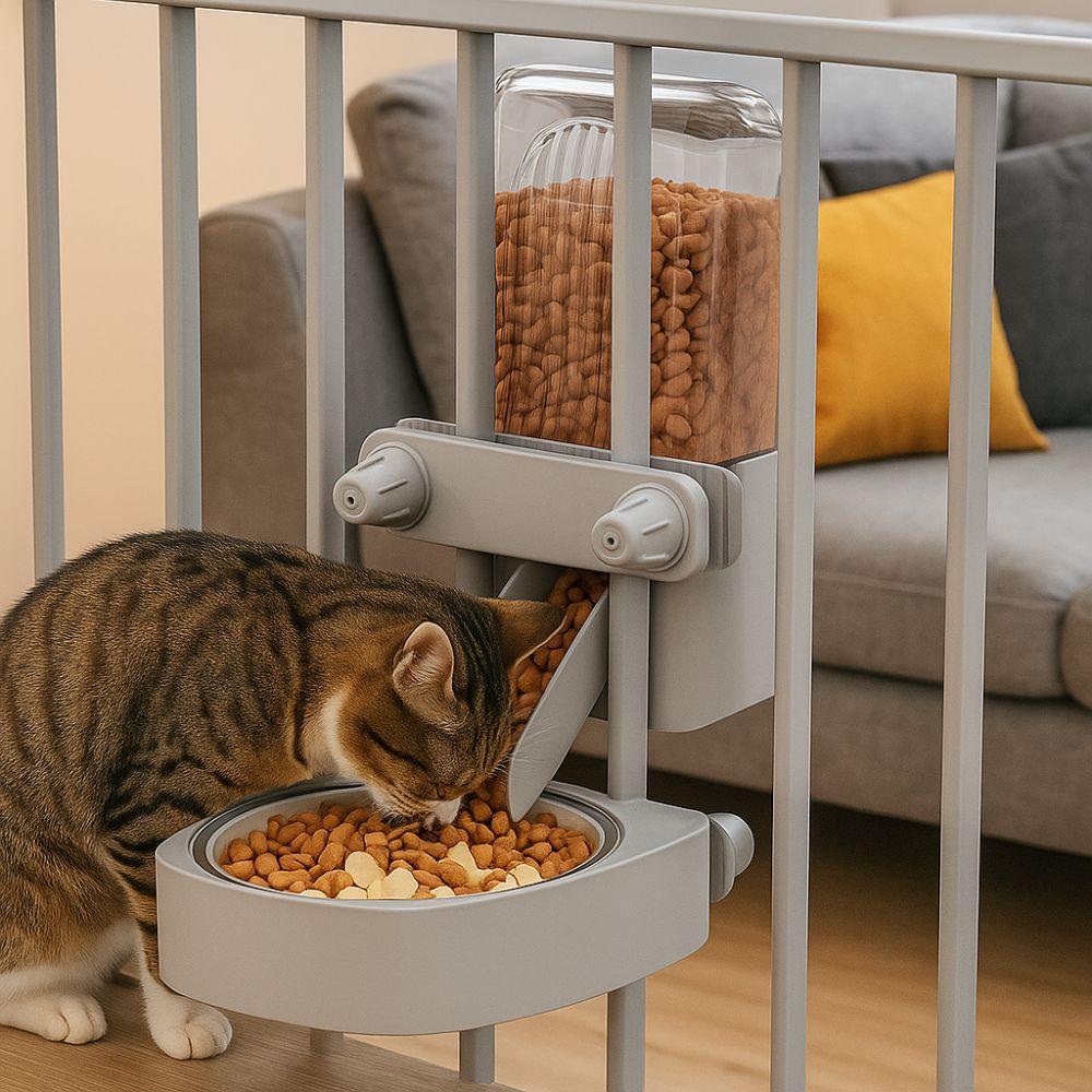 No Spill Automatic Pet Feeder Large Capacity Dog Food Dispenser  For Cats Rabbit Puppy