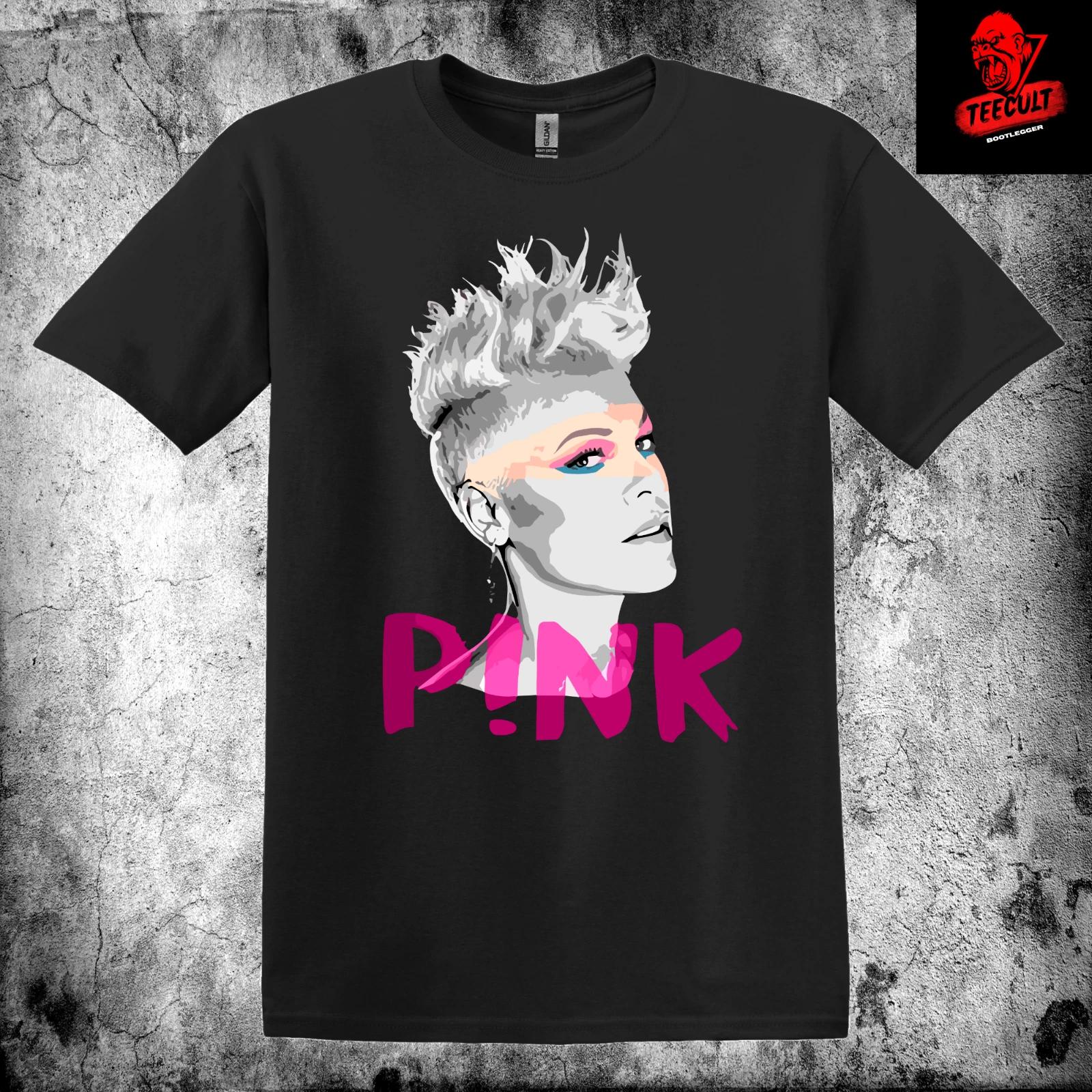 Men s and Women s T-shirts PINK! Pop Rock Band Music Tee Unisex Heavy Cotton S