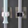 Adhesive Multi-Purpose Hooks Wall Mounted Mop Organizer Holder Rack Brush Broom Hanger Hook Kitchen Bathroom Hooks