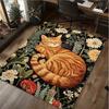 1Pc Animal Flowers Print Rug - Home Decoration Carpet For Living Room Bedroom Flooring Computer Chair Area Rug