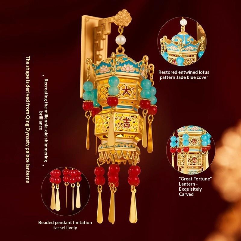 Beijing Palace Museum Grand Gedi Palace Lantern Refrigerator Sticks Lantern Glowing Tourism Chinese Refrigerator Magnets