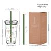 450ML Straw Cup Transparent Water Cup Cute Water Bottle  Home Office