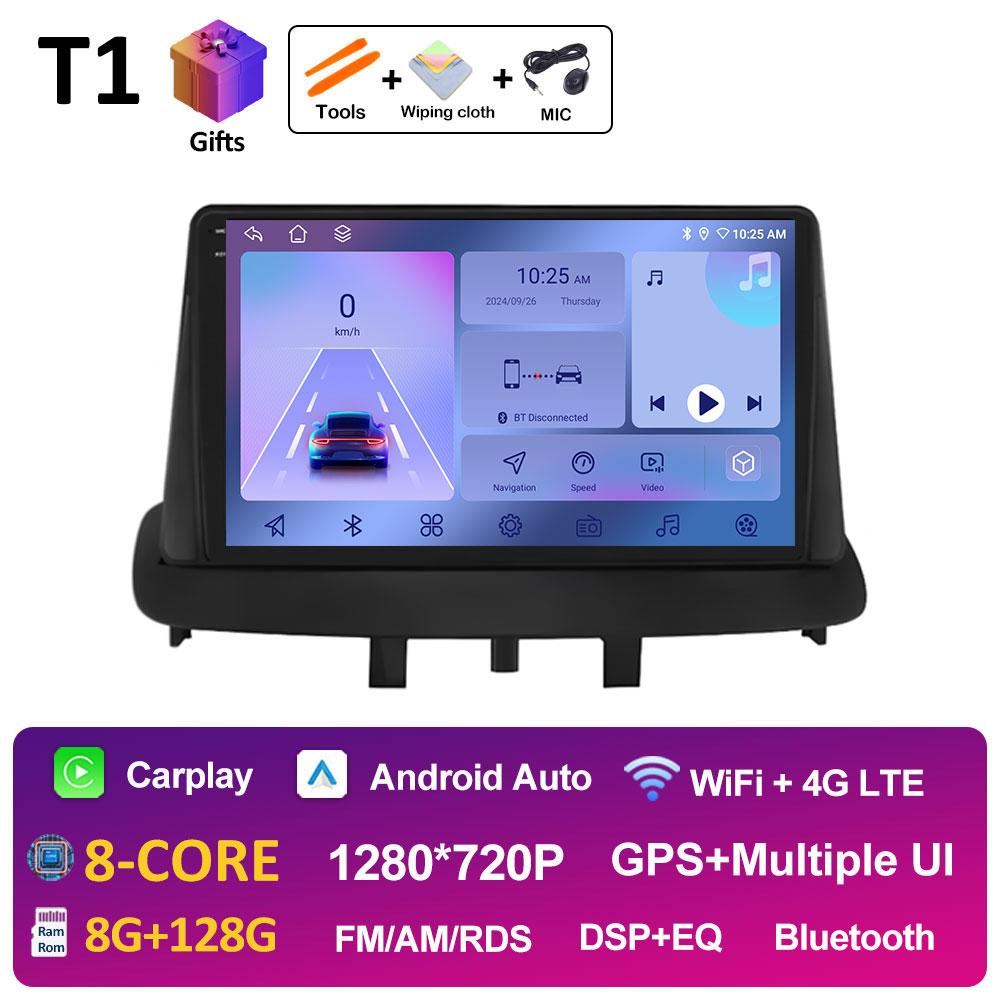 For Renault Megane 3 Fluence Samsung SM3 2008 2009 2010 - 2014 Androdi Auto Car Multimedia Video Radio Player Bluetooth WIFI 4G