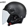 AD Retro Motorcycle Helmets with Harley Visor Leather Helmet for Man Electric Motorbike Vintage Protected Motor Safety Cap