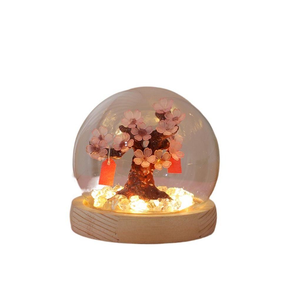 

Домашний декор ручной работы персиковый/вишневый ночник креативный имитация атмосферного света изысканный прикроватный светильник ко Дню матери вишня