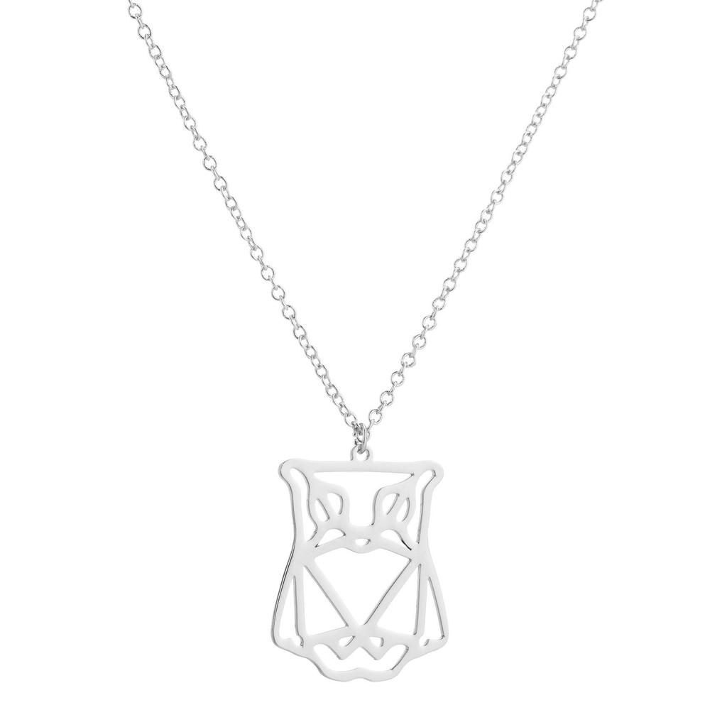 Elegant Women's Stainless Steel Origami Pendant Necklace