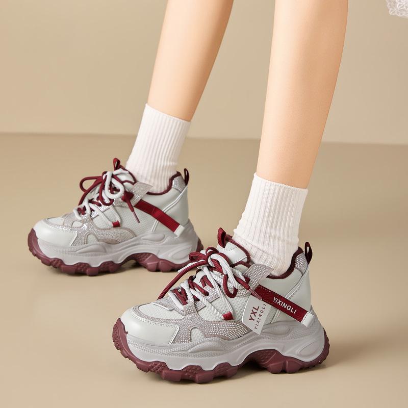 Dicke Sohle Daddy Dicke Sohle Muffin Frühling 2026 Sneaker Vielseitig Leicht Höhe Erhöhend Klein Lässig