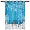 Borovicový les Sněhové vločky Okna Závěsy Obývací pokoj Luxusní dekorace Vánoční závěsy Ložnice Závěsy do kuchyně