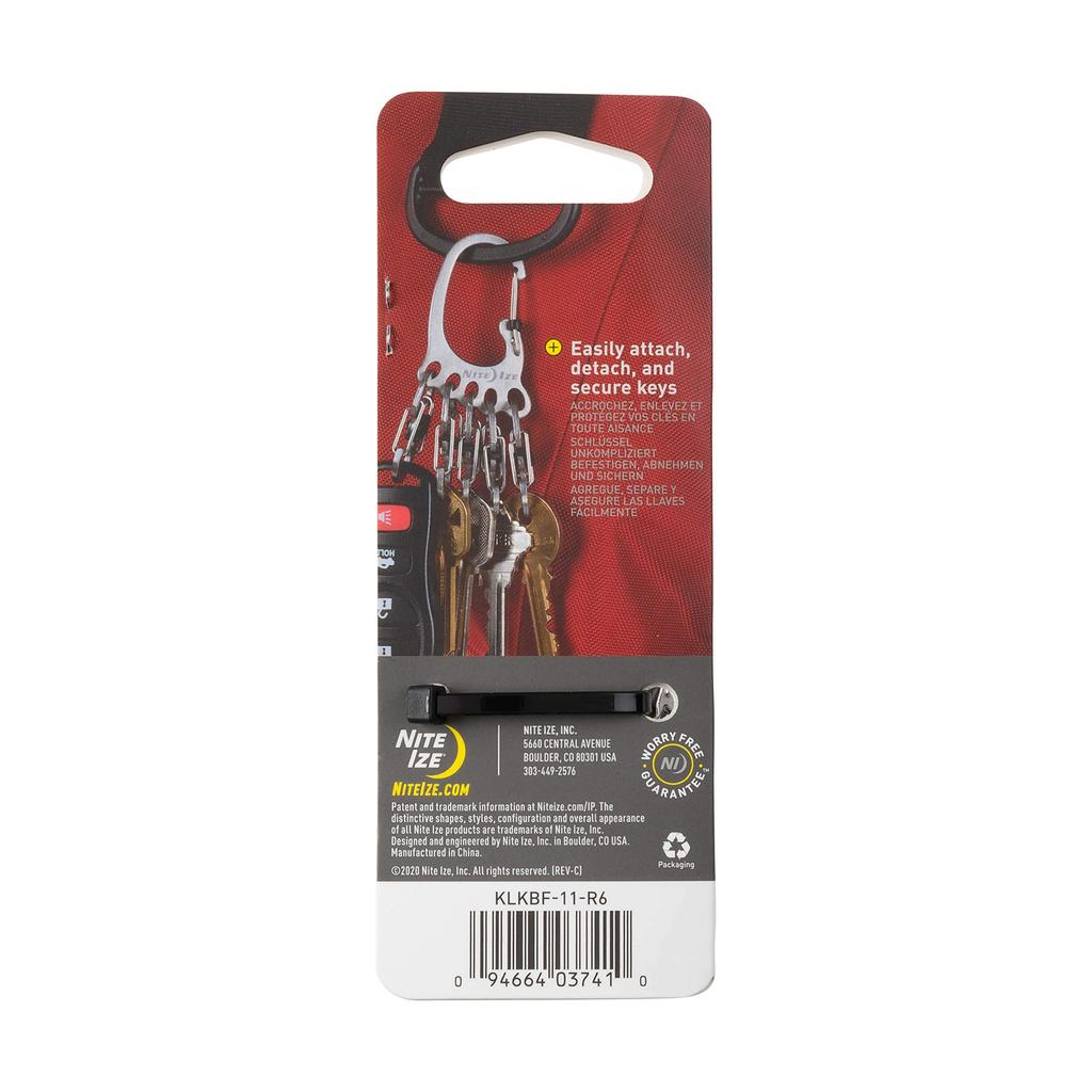 NITEIZE Stainless Steel BigFoot Locker Carabiner Key Holder with Lock - D-Shaped All 3 Colors(Official Japan Product)