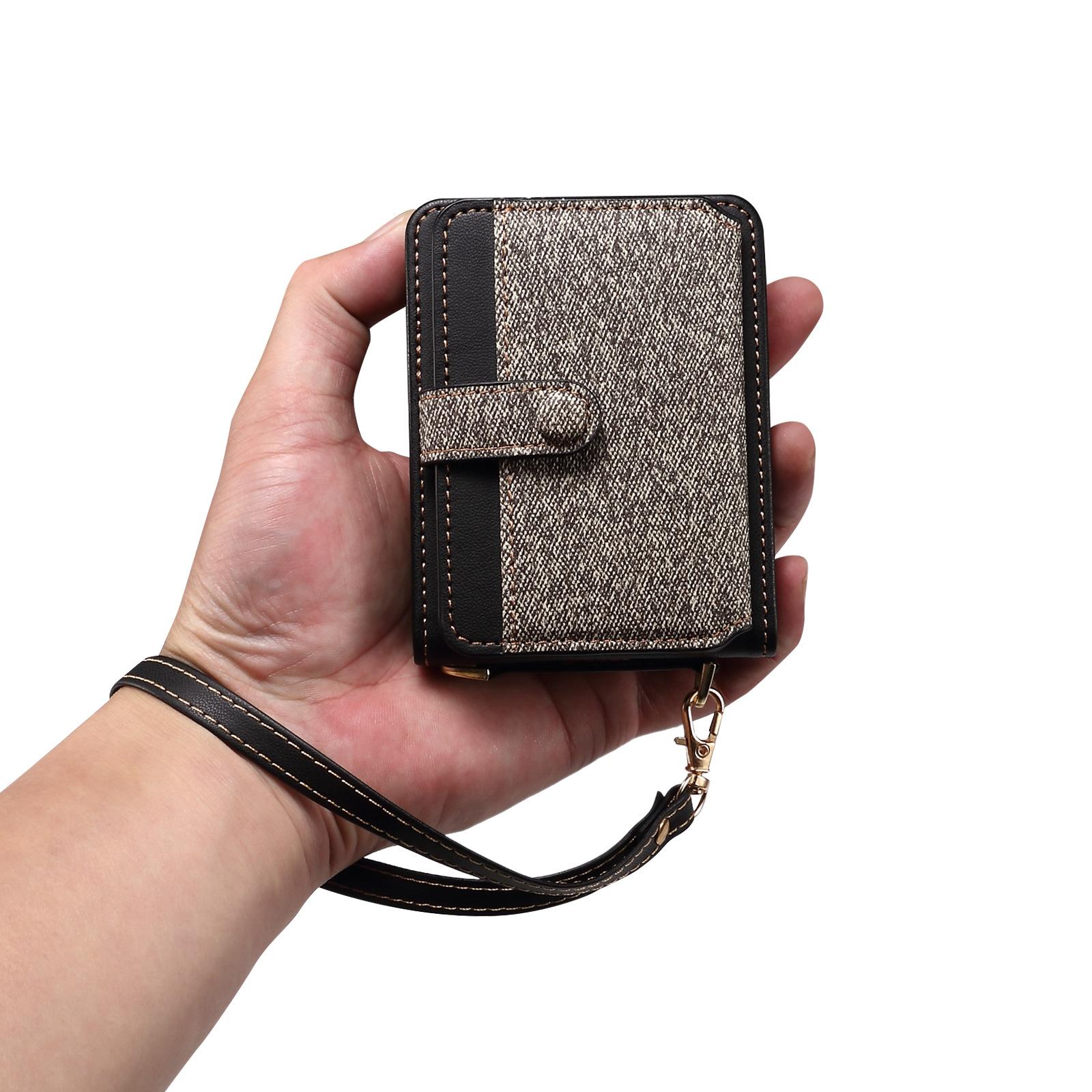 

Подходит для Samsung Zflip6 Цветной блок Кроссбоди Мульти-карта Складной Флип Кожаный Чехол Zfold6 Визитница Полный Чехол Samsung Zflip6