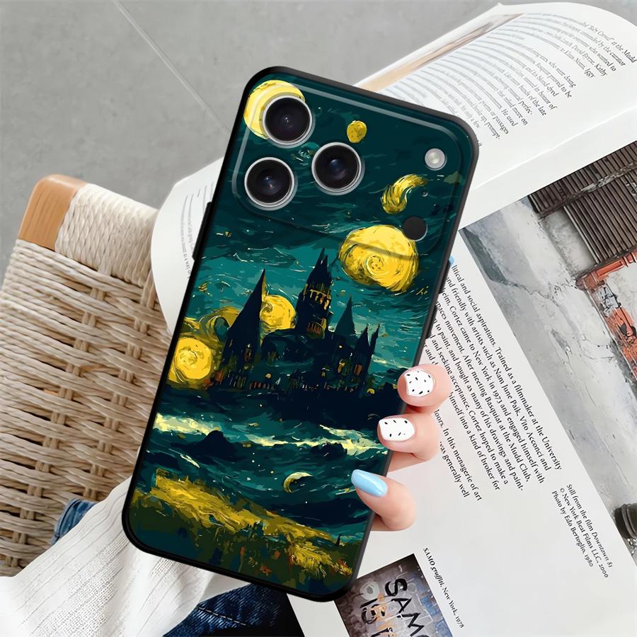 Cartoon Castle Art Funda Phone Cover Case for Apple iPhone 17 Pro Max 12 15 Pro 7 8 16 14 11 13 Air XR XS MAX
