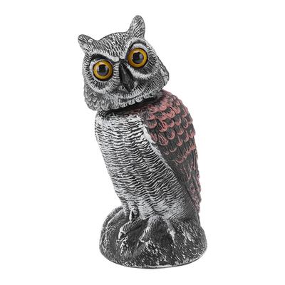 Huppe factice en plastique rayée, petite, secouable, étanche, forme vive, hibou factice, épouvantails pour jardins