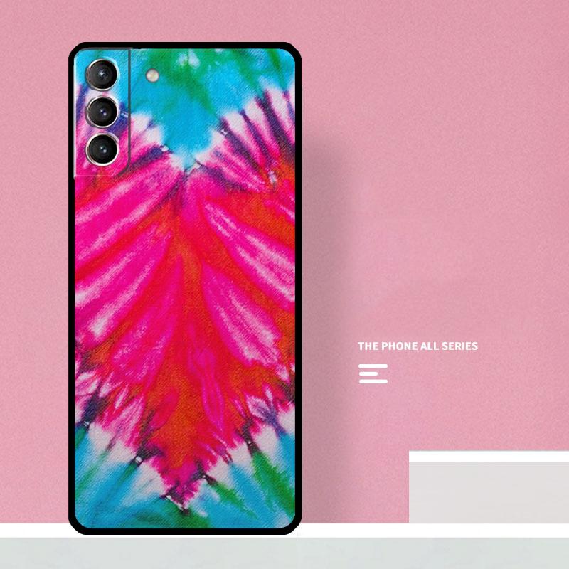 Heart Tie Dye Phone Case For Samsung Galaxy S26 S23 Ultra S20 S21 S22 S24 S25 Plus S10 S25 FE Cover Coque