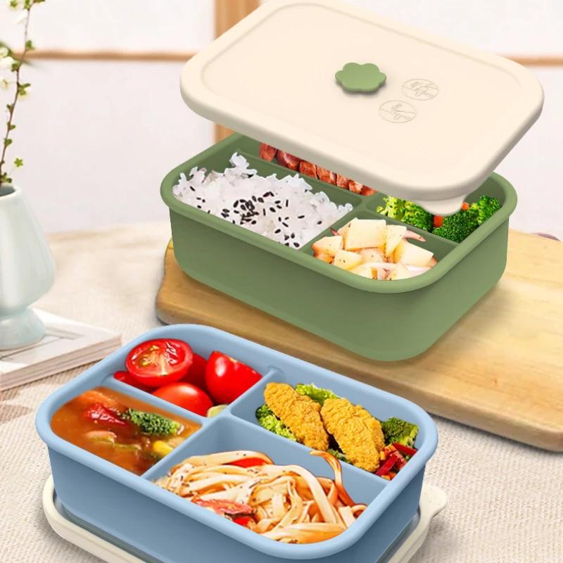 Simple Color Nutritious Lunch Box Light Food Fat Reducing Meal Box Microwave Heatable Outdoor Picnic Bento Box Food Containers