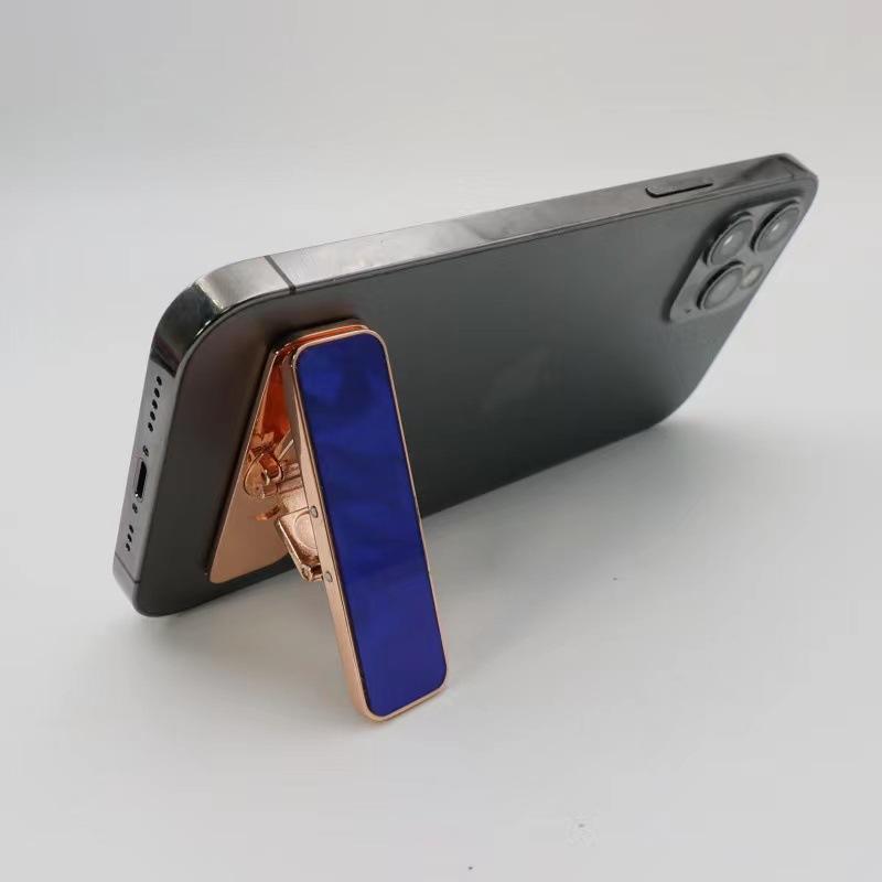 360° Rotatable Invisible Mini Metal Phone Kickstand Folding Portable Desktop Mobile Phone Back Mount Phone Holder 7