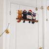 Cartoon Christmas Cat Wall Stickers, Christmas Room Decoration Wall Stickers