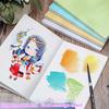 Borrence 300Gsm Watercolor Folded Drawing Pad Organ Sketch Paper Notebook Mini Sketchbook for Artist Watercolor Journal Drawing