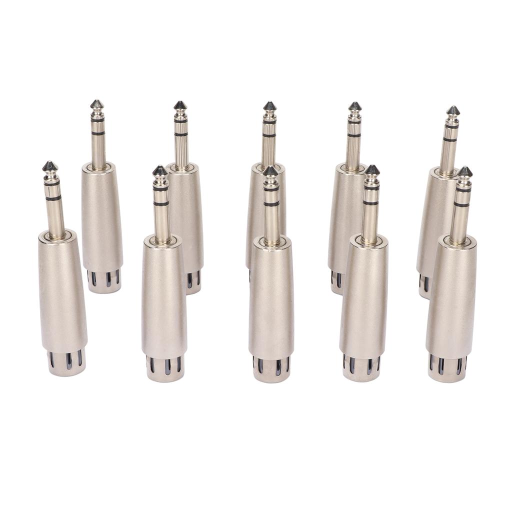 10pcs 1/4 TRS To XLR Female Adapter 3 Pin 6.5mm To XLR Female Stereo Balanced Connector