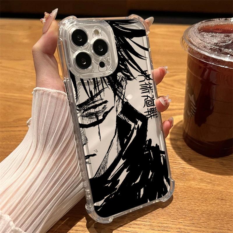 Jujutsu Kaisen Clear Phone Case For iPhone 17 Air 16 e 15 14 13 12 11 Pro Max Plus Mini SE 2020 2022 Soft Shockproof Cover Choso