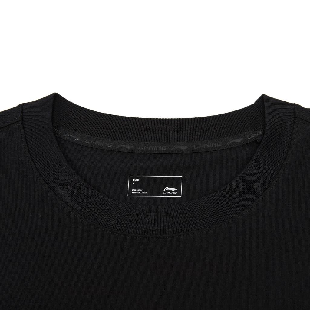 Li-Ning Sports Lifestyle Series Brand Logo Quick-Dry Cool Round Neck Sewn T-Shirt Men Tops AHSW277-3