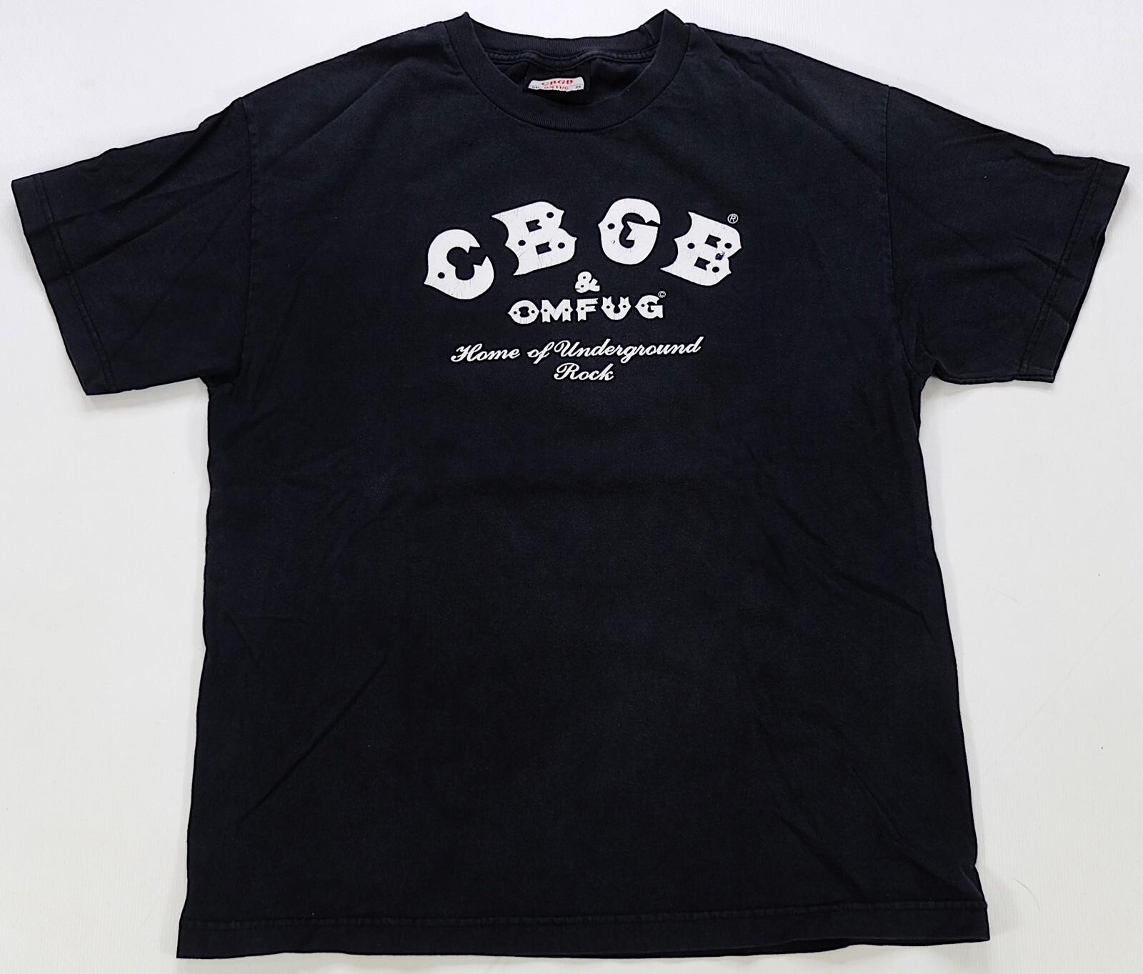Rare VTG CBGB OMFUG Home of Underground Rock Graphic T Shirt 90s Music Black XXXL