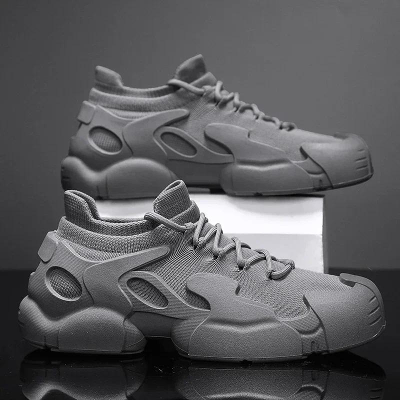 Herren Mecha Schuhe Rutschfeste Vielseitige Sneaker Lässig Laufen Atmungsaktiv Retro Dicksohlige Bergsteiger Zapatillas De Hombre