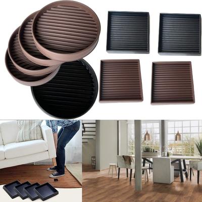 4Pcs/set Non Slip Furniture Coasters Rubber Chair Feet Stoppers  Couch/Chair/Bed Stoppers