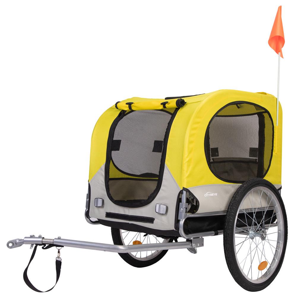 Foldable Bicycle Pet Trailer & Stroller for Dogs and Cats - Breathable Rear-Mounted Cargo Carrier for Outdoor Cycling and Walking Pet Trailer
