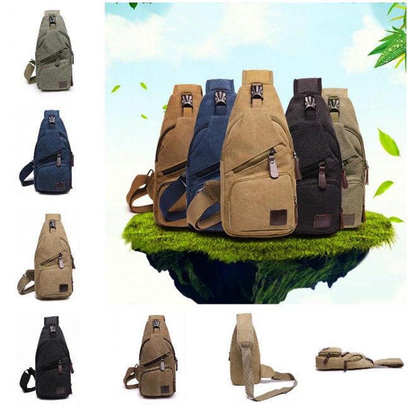 Backpack Shoulder Mens Chest Satchel Canvas Crossbody Satchel Pouch Fashion Man