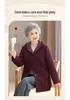 Spring Mid-Length Hooded Woolen Coat - Plus Size for Middle-Aged & Elderly Women