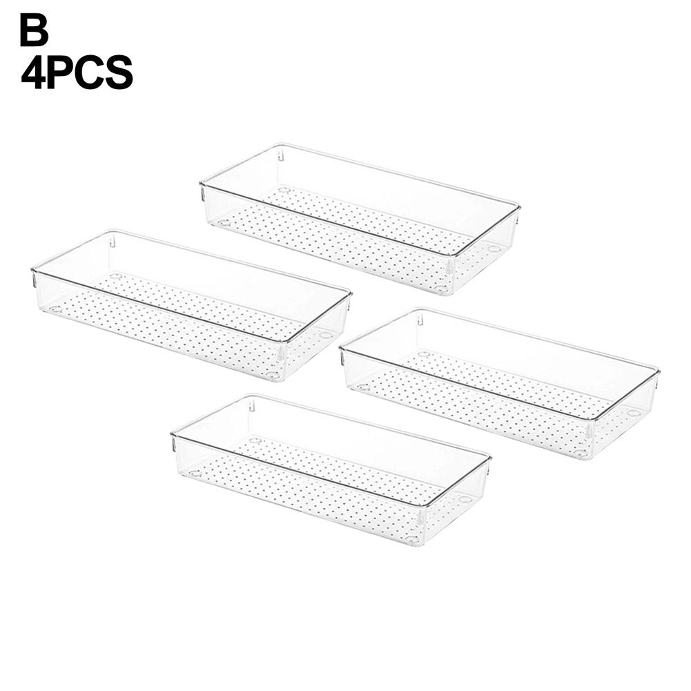 Acrylic Drawer Organizer with Non Slip Base Perfect Storage Solution for Makeup Kitchen Bathroom and Office Items
