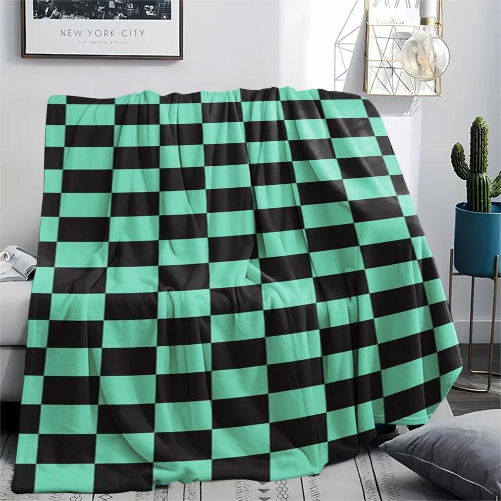 1Pc Cartoon Print Flannel Blanket, High Quality Comfortable for All Seasons, Home Decor, Warmth and Comfort, Perfect for Christmas Birthday Gift