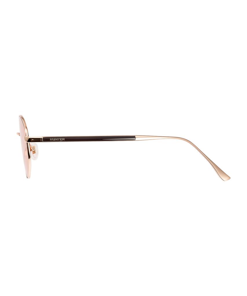 Heonteoaiweeo [Woman] Round Vintage Titanium Sunglasses - Orange Htb20