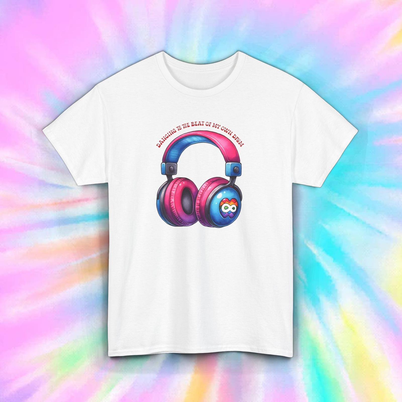 Dancing to My Own Beat Autism Headphones T-Shirt Mens Womens Tees Top S-5XL Neurodiversity Tee 4XL