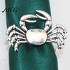 Fade Resistant Napkin Rings Crab Ring, Reusable Metal Holder, Coastal Sea Life Holder for Summer Gatherings Beach House Parties Wedding Decor