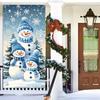 2D Flat 1-person Winter Snowman and Snowflake 2D Flat Banner - Durable Polyester Holiday Decoration and Holiday Snow Scene