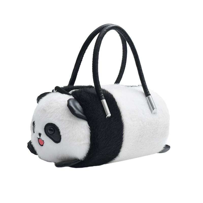 Plush Capybara Panda Crossbody Shoulder Bag - Cute Fashion Handbag Doll for Girls