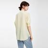 ELLE Luxe Lyocell Five-Quarter Sleeve Shirt Women shirts Yellow EM51181
