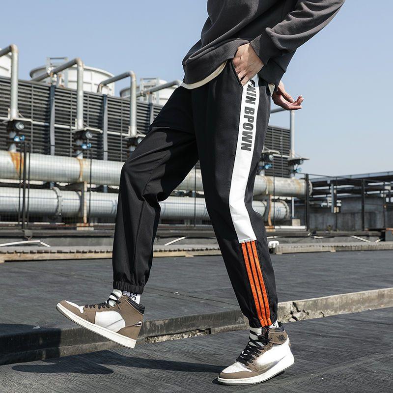 Men  Hip Hop Cargo Pants Harem Pants Color Block Casual Man Sweatpants Streetwear LooseMens Sports Pants