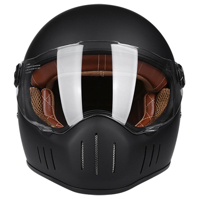 Vintage Helmet Male+Full Helmet+Harley Vintage Motorcycle Cruise Rider Riding Helmet Full Cover Running Helmet