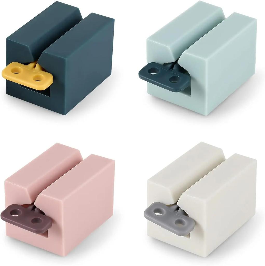 4 Pcs Rolling Tube Toothpaste Squeezer Toothpaste Seat Holder Stand Rotate Toothpaste Dispenser for Bathroom Toothpaste Holder