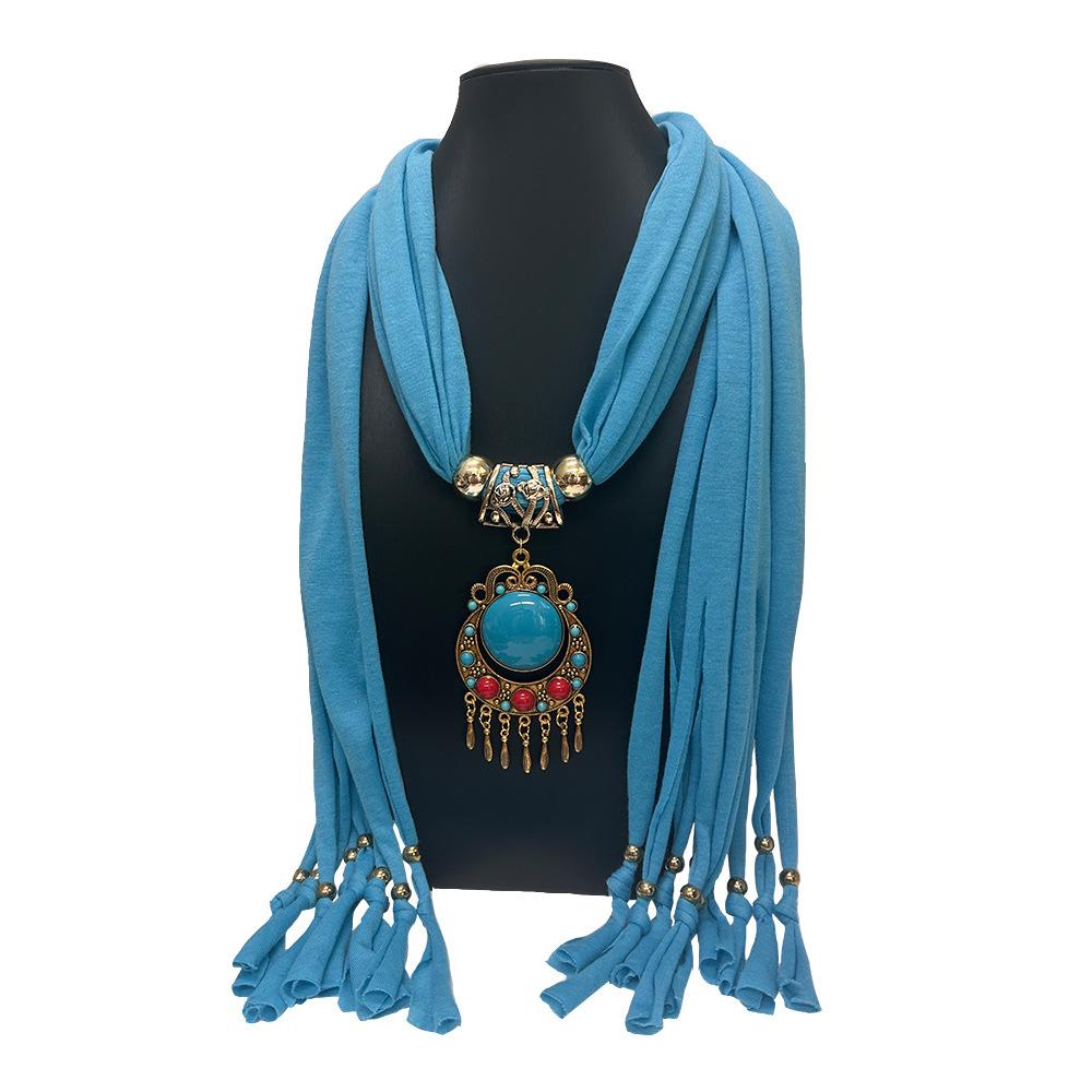 

Женский шарф Ожерелье с подвеской в виде капли воды Ювелирные изделия Принт Полиэстеровая шаль Шарфы