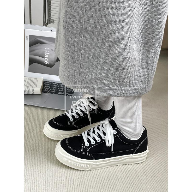 Les nouveaux produits sont en vente au printemps, les nouvelles chaussures en toile à plateforme sont polyvalentes, dissolvant les chaussures blanches 542.