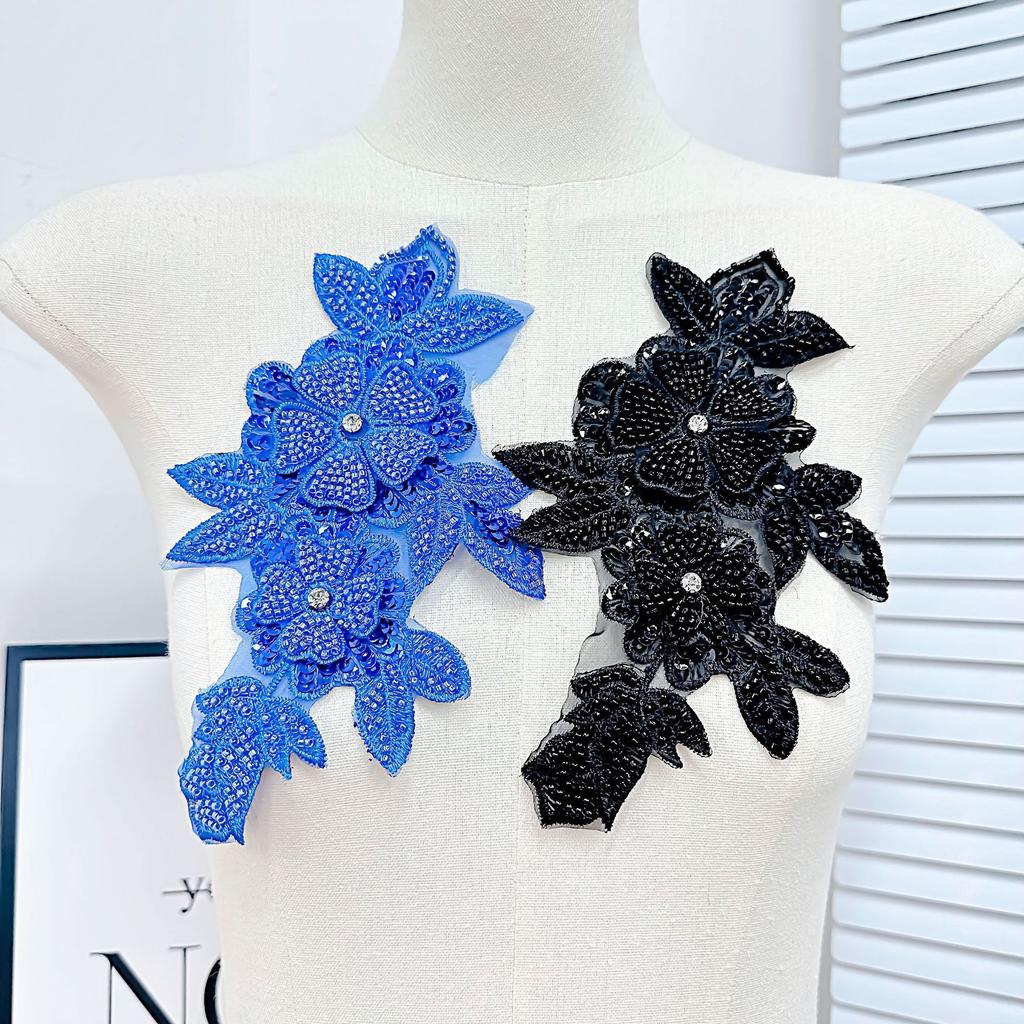 Multi-Color Three-Dimensional Bead Sheet Machine Nail Bead Embroidery Hand-Sewn Decorative Jewelry Stage Ancient Clothing Cloth Sticker Accessories