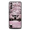 Japanese Style Temple And Cherry Blossoms Phone Case for Samsung Galaxy S25 S24 S23 S22 S20 S21 FE Ultra Plus S25Edge Soft TPU